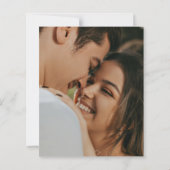 Modern Minimal Black & White Wedding Invitation (Achterkant)