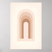 Modern Minimal Boho Abstract Neutral Arches Poster (Voorkant)