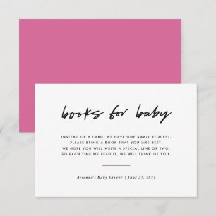 Modern Minimal Book Request Insert Roze Kaart