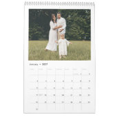 Modern Minimal Chic Typography Custom Family Photo Kalender (Jan 2027)