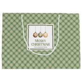 Modern Minimal Christmas Gift Bag Soft Neutral Ton Groot Cadeauzakje (Achterkant)