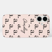 Modern Minimal Contemporary Stijlvol Monogram Case-Mate iPhone Case (Achterkant (horizontaal))
