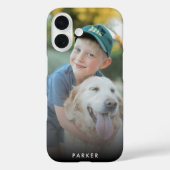 Modern Minimal Create Your Own Photo Name  Case-Mate iPhone Case (Achterkant)