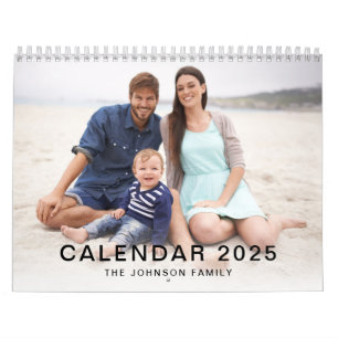 Modern Minimal Custom Family Afbeeldingen Foto Kalender