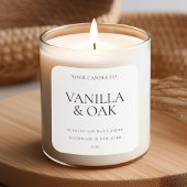 Modern Minimal Custom kaars Label