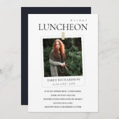 MODERN MINIMAL CUSTOM PHOTO BRIDAL LUNCHEON INVITE BEDANKKAART (Voorkant / Achterkant)