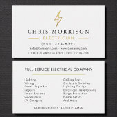 Modern Minimal Electrician White Gold Visitekaartje