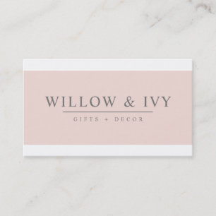 MODERN MINIMAL elegante strip eenvoudige blush roz Visitekaartje