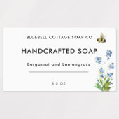 Modern Minimal Floral Soap Bar Productlabel Labels (Design 2)