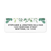 Modern Minimal Foliage Return-adres Etiket (Voorkant)