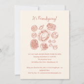Modern Minimal Friendsgiving Dinner Thanksgiving Kaart (Voorkant)