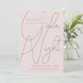 Modern Minimal GALA Bedrijf Blush Roze Kaart (Staand voorkant)