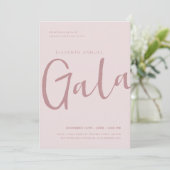 Modern Minimal GALA Bedrijf Blush Roze Kaart (Staand voorkant)