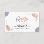 Modern Minimal Heart Boho Baby shower Informatiekaartje (Voorkant)