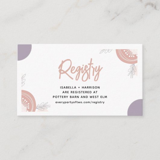 Modern Minimal Heart Boho Baby shower Informatiekaartje (Voorkant)