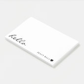 Modern Minimal Heart Clean White Design Post-it® Notes (Schuin)