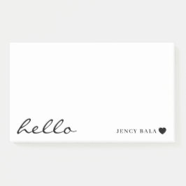 Modern Minimal Heart Clean White Design Post-it® Notes