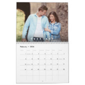 Modern Minimal Heart Customizable Family Photo Kalender (Feb 2026)