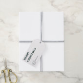 Modern Minimal Hedendaags Groen Vrolijk Kerstfeest Cadeaulabel (Met Touw)