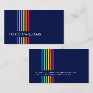 MODERN MINIMAL kleurrijke eenvoudige regenboogstre Visitekaartje