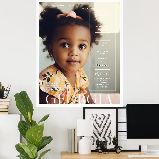 Modern Minimal Magazine Hoesje | Elk jaar Verjaard Poster (Thuiskantoor)