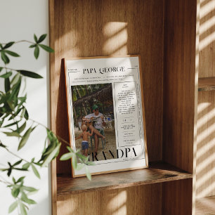 Modern Minimal Magazine Hoesje Opa Poster