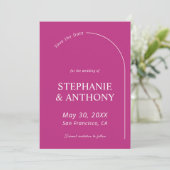 Modern Minimal Magenta with Arch Wedding    (Staand voorkant)