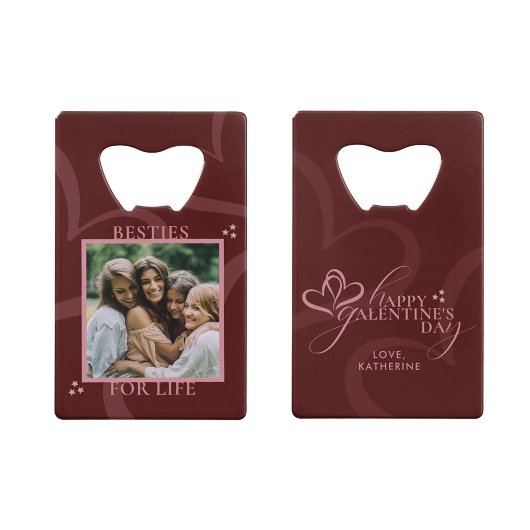 Modern Minimal Maroon Chic Typography Galentines