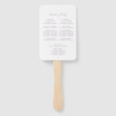 Modern Minimal Mauve Script Wedding Program Handwaaier (Achterkant)