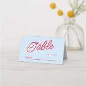 Modern Minimal Minimalist Blue and Red Wedding (Voorkant)