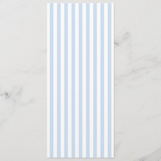 Modern Minimal Minimalist Blue Stripes Wedding Menu (Achterkant)