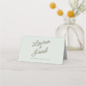 Modern Minimal Minimalist Green Wedding (Achterkant)