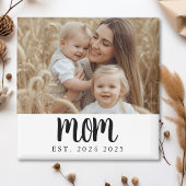 Modern Minimal Mom Established Photo Gift Magnet Magneet