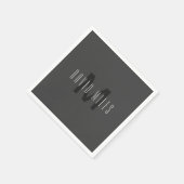 Modern Minimal Monogram Design Bewerkbaar Donkergr Servet (Hoek)