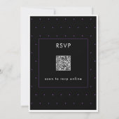 Modern Minimal Paarse Dertig Script Verjaardag QR Kaart (Achterkant)