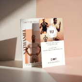 Modern Minimal Personal Trainer Photos & Monogram Visitekaartje