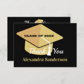 Modern Minimal Personaliseer School Class Afstuder Bedankkaart (Voorkant / Achterkant)