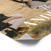 Modern Minimal Photo Custom Family Name Poster (Hoek)