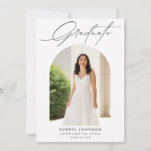 Modern Minimal Photo Graduation Party Invitation (Devant)