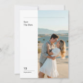 Modern Minimal Photo Wedding Save The Date Kaart (Voorkant)