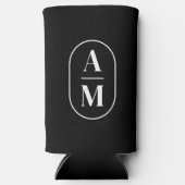 Modern Minimal Pill Monogram - Zwart (Voorkant)