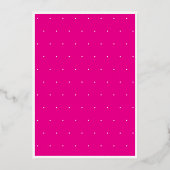 Modern Minimal Pink Fifty Script Verjaardag Folie Uitnodiging (Achterkant)
