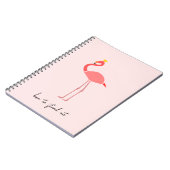 Modern Minimal Pink Flamingo Notitieboek (Linkerzijde)
