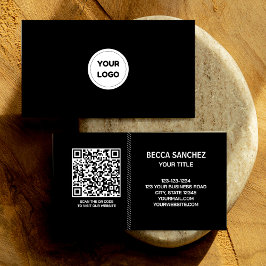 Modern Minimal Plain Generic Design Logo QR-code Visitekaartje