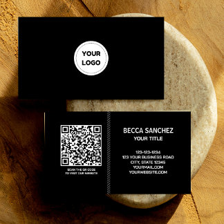 Modern Minimal Plain Generic Design Logo QR-code Visitekaartje