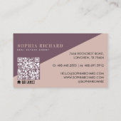 Modern Minimal Real Estate Agent Photo QR Code Visitekaartje (Achterkant)