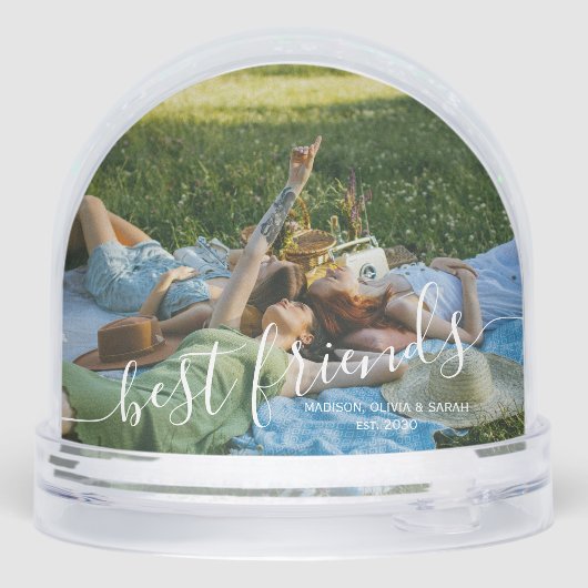 Modern Minimal Script Best friends 2 Photo (Arrière)