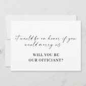 Modern Minimal Script Officiant Proposal Kaart (Voorkant)