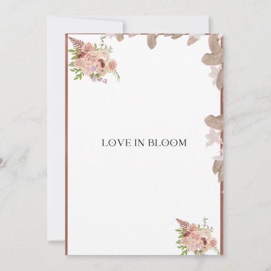 Modern Minimal Script Trouwkaart – Emma &  Kaart (Achterkant)