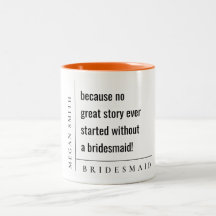 Modern Minimal Simple Bold Classy bruidsmeisje cad